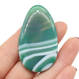 Striped Agates Pendant Charms for Jewelry Making - Water Drop Shape