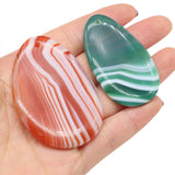 Striped Agates Pendant Charms for Jewelry Making - Water Drop Shape