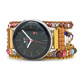 Natural Stone Samsung Watch Band BOHO Wax Rope Bracelet