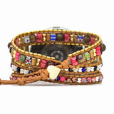 Natural Stone Samsung Watch Band BOHO Wax Rope Bracelet