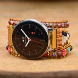 Natural Stone Samsung Watch Band BOHO Wax Rope Bracelet