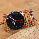 Natural Stone Samsung Watch Band BOHO Wax Rope Bracelet