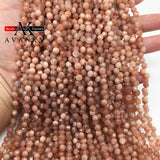 6MM Faceted Sun Stone Drop Beads for DIY Jewelry Making