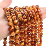 Sun Yellow Tiger Eye Stone Round Loose Beads 4/6/8/10/12MM