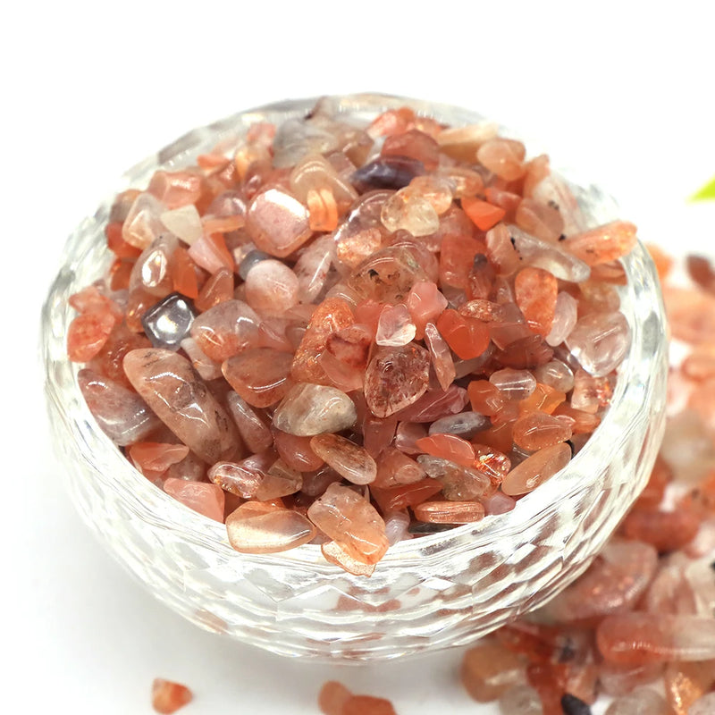 Natural Sunstone Gravel Quartz Crystal Jewelry Making