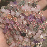 Natural Stone Crystal Beads 10mm Faceted Rhombus Shape DIY Bracelet