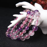 Crystal Quartz Round Bead Elastic Bracelet Reiki Gem Chakra Power Stone