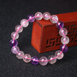 Crystal Quartz Round Bead Elastic Bracelet Reiki Gem Chakra Power Stone