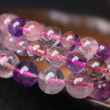 Crystal Quartz Round Bead Elastic Bracelet Reiki Gem Chakra Power Stone