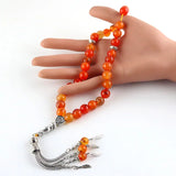 Natural Stone Tasbih Classic Bracelet Bead Tassel 33/99 Rosary Islamic Tesbih