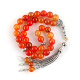 Natural Stone Tasbih Classic Bracelet Bead Tassel 33/99 Rosary Islamic Tesbih