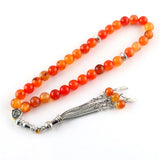 Natural Stone Tasbih Classic Bracelet Bead Tassel 33/99 Rosary Islamic Tesbih