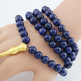 Natural Stone Tassel Pendant 99 Prayer Beads Islamic Muslim Tasbih