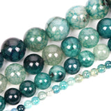 Teal Dark Green Dragon Cracked Veins Agates Loose Beads for Jewelry Making