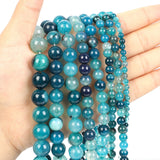 Teal Dark Green Dragon Cracked Veins Agates Loose Beads for Jewelry Making