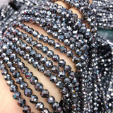 6 8 10mm Terahertz Stone Beads Faceted Round Loose Beads for Jewelry Making