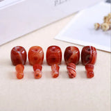Natural Stone Three Hole Beads 12-20mm Column Shape Jewelry 5Pcs