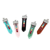 Tiger Eye Amethyst Pink Crystal Opal Pendulum Reiki Pendants