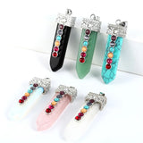 Tiger Eye Amethyst Pink Crystal Opal Pendulum Reiki Pendants