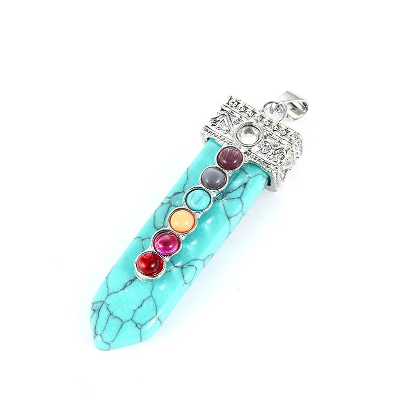 Tiger Eye Amethyst Pink Crystal Opal Pendulum Reiki Pendants