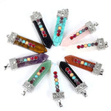Tiger Eye Amethyst Pink Crystal Opal Pendulum Reiki Pendants