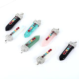 Tiger Eye Amethyst Pink Crystal Opal Pendulum Reiki Pendants