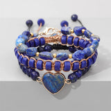Tiger Eye Bracelet Round Beaded Healing Crystal Charms