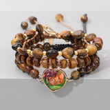 Tiger Eye Bracelet Round Beaded Healing Crystal Charms