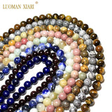 Natural Stone Tiger Eye Labradorite Amazonite Beads 4-12MM