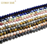 Natural Stone Tiger Eye Labradorite Amazonite Beads 4-12MM