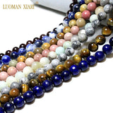 Natural Stone Tiger Eye Labradorite Amazonite Beads 4-12MM