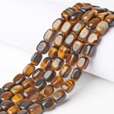 Tiger Eye Square Tube Loose Beads 8x12mm