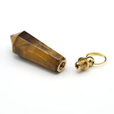 Natural Stone Tiger Eye Perfume Bottle Pendant for Jewelry Making