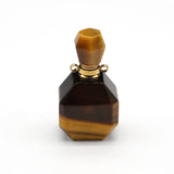 Natural Stone Tiger Eye Perfume Bottle Pendant for Jewelry Making