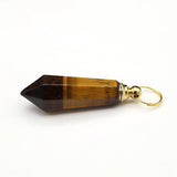 Natural Stone Tiger Eye Perfume Bottle Pendant for Jewelry Making