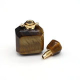 Natural Stone Tiger Eye Perfume Bottle Pendant for Jewelry Making