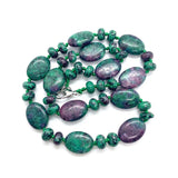 Tiger Eye Green Dongling Pink Crystal Malachite Bead DIY Jewelry 13x18mm