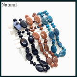Tiger Eye Green Dongling Pink Crystal Malachite Bead DIY Jewelry 13x18mm