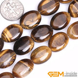 Tiger's Eye Oval Beads 15 Inch Strand for DIY Jewelry Making