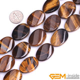 Tiger's Eye Oval Beads 15 Inch Strand for DIY Jewelry Making
