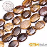 Tiger's Eye Oval Beads 15 Inch Strand for DIY Jewelry Making
