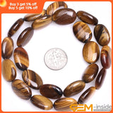 Tiger's Eye Oval Beads 15 Inch Strand for DIY Jewelry Making