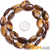 Tiger's Eye Oval Beads 15 Inch Strand for DIY Jewelry Making