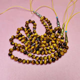 Tiger`s Eye Stone 8mm Islamic Rosary Muslim Tasbih Handheld Counter