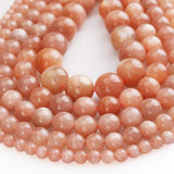 Natural Sunstone Round Loose Beads 4-12mm for Jewelry Making