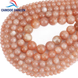 Natural Sunstone Round Loose Beads 4-12mm for Jewelry Making
