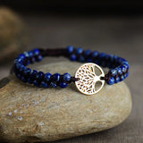 Tree Of Life Charm Bracelet Natural Stone Beads Braided Yoga Jewelry