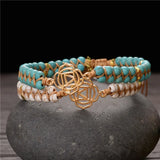 Tree Of Life Charm Bracelet Natural Stone Beads Braided Yoga Jewelry