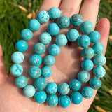 Natural Turquoise Stone Beads for DIY Jewelry Making - Round Spacer Beads