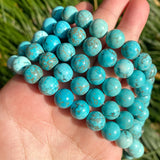 Natural Turquoise Stone Beads for DIY Jewelry Making - Round Spacer Beads